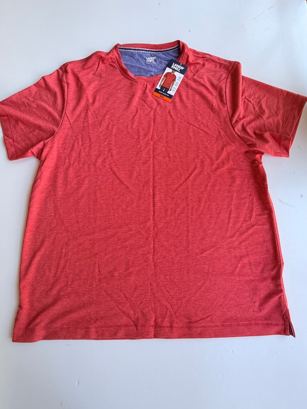 Lands End Shirt Adult 4-Way Stretch Classic Fit T-Shirt Tee Mens XXL